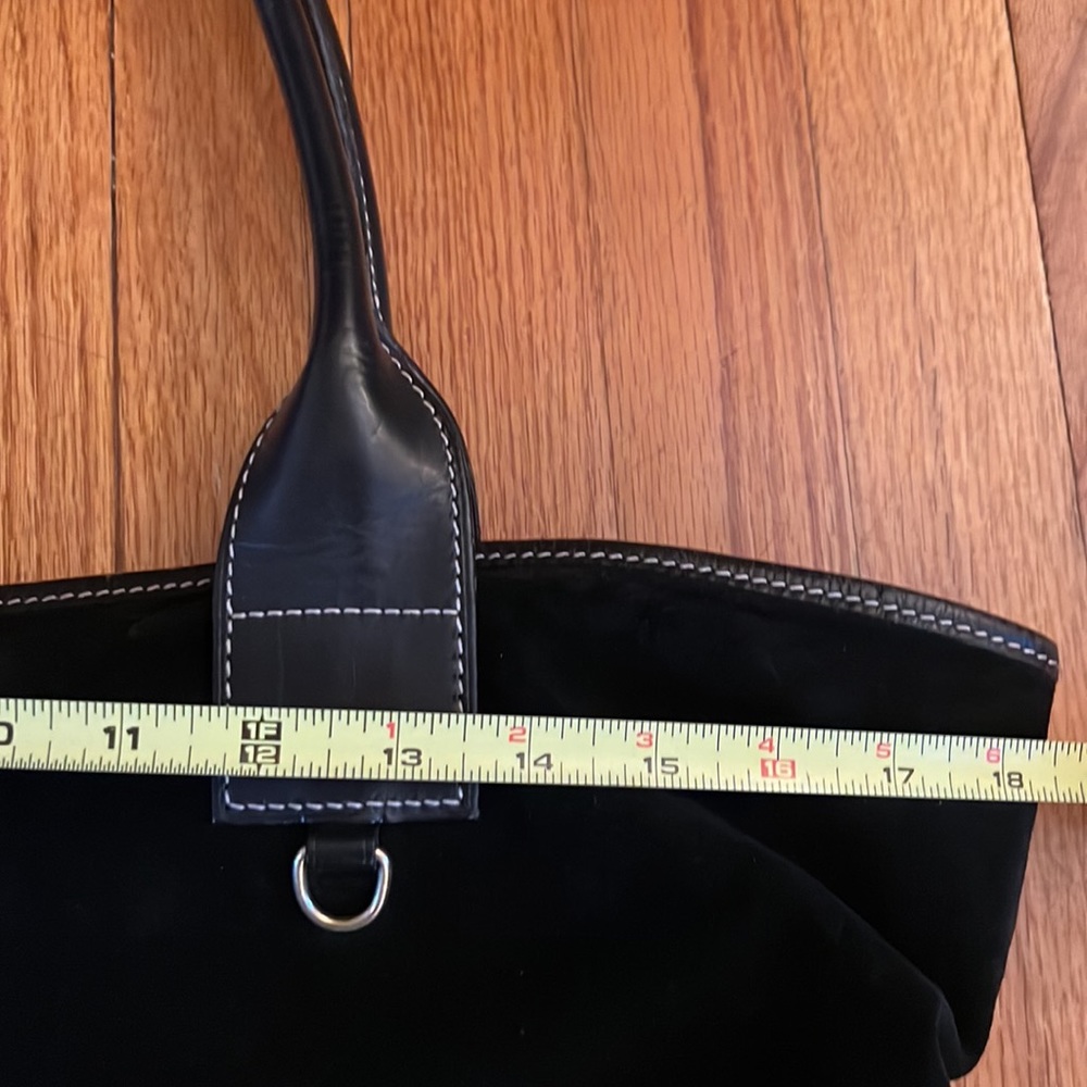 Vintage Black Suede Dooney and Bourke Tote Bag in Nice Vintage Used Condition đź’• - Picture 6 of 9